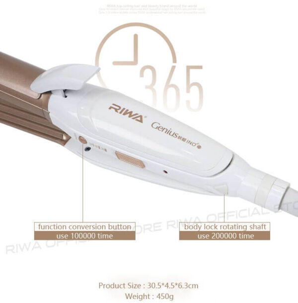 RIWA z3-1Hair Curler Hair Straightener 3 in 1 LCD Negative Ions Curling Iron Flat Iron 30s Heating Ceramic Curling