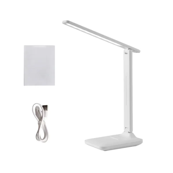 Rechargeable LED Stand Desk Lamp Modern Office Reading Table Light Touch Switch Bending USB Plug by Home Appliances Warehouse Lahore